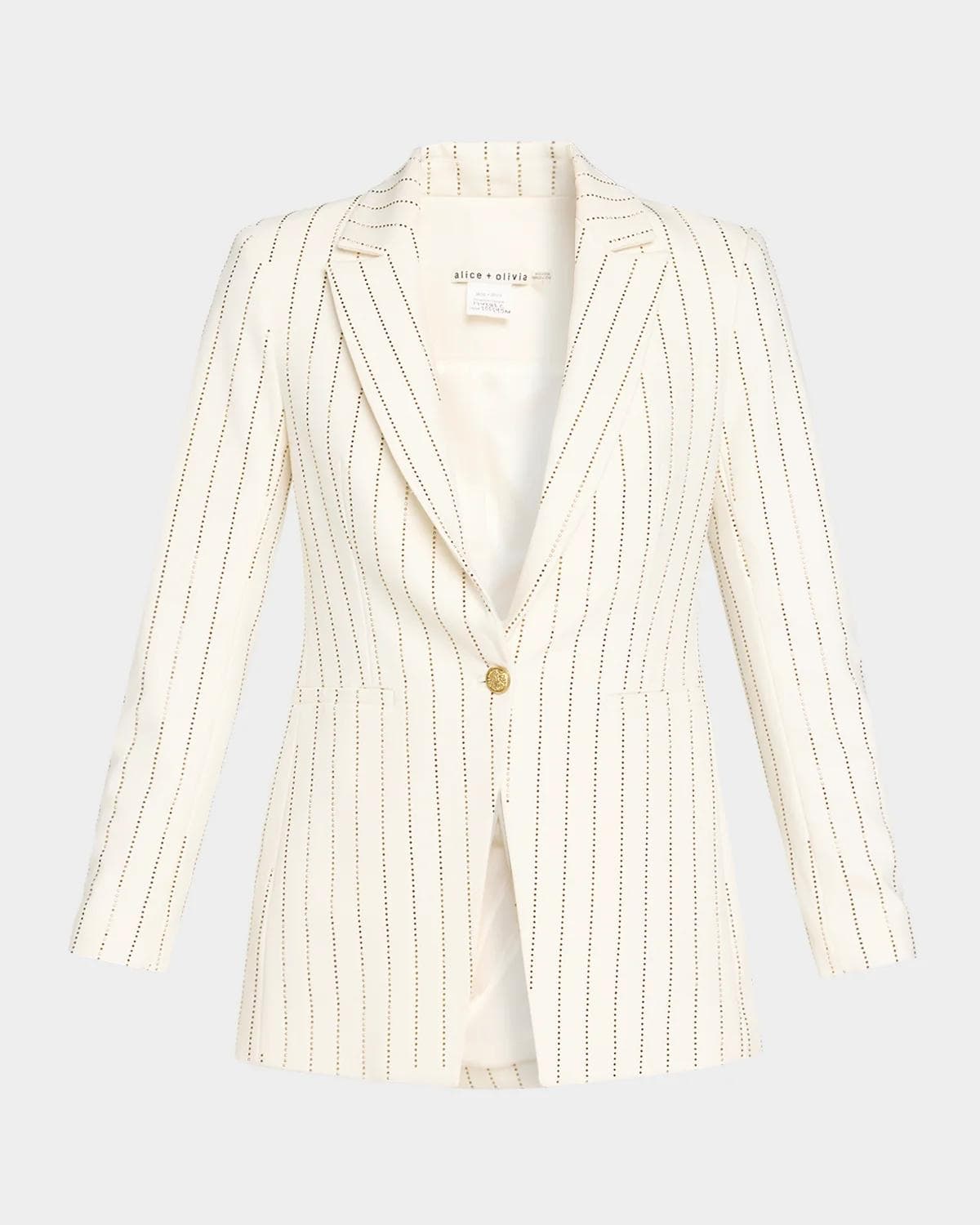ALICE + OLIVIA Breann Embellished Fitted Blazer