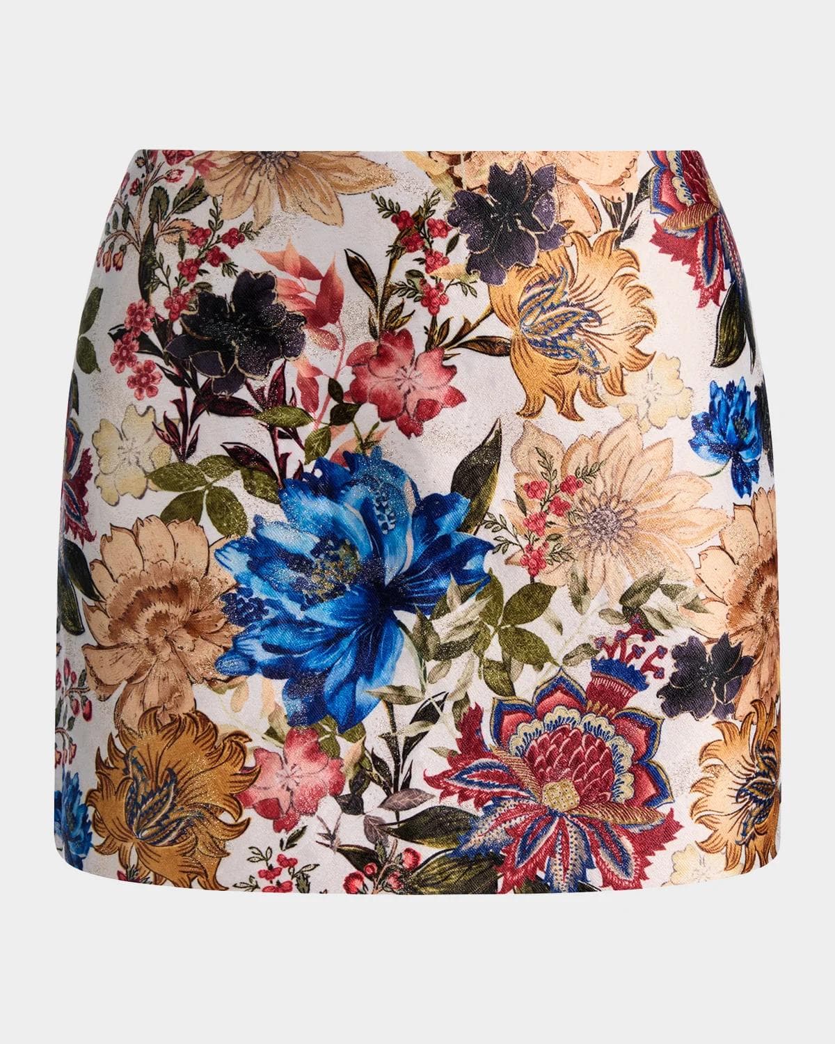 ALICE + OLIVIA Rubi Floral Jacquard Mini Skirt
