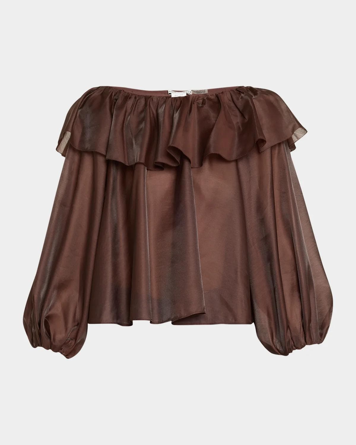 ALICE + OLIVIA Alta Organza Off-Shoulder Blouse