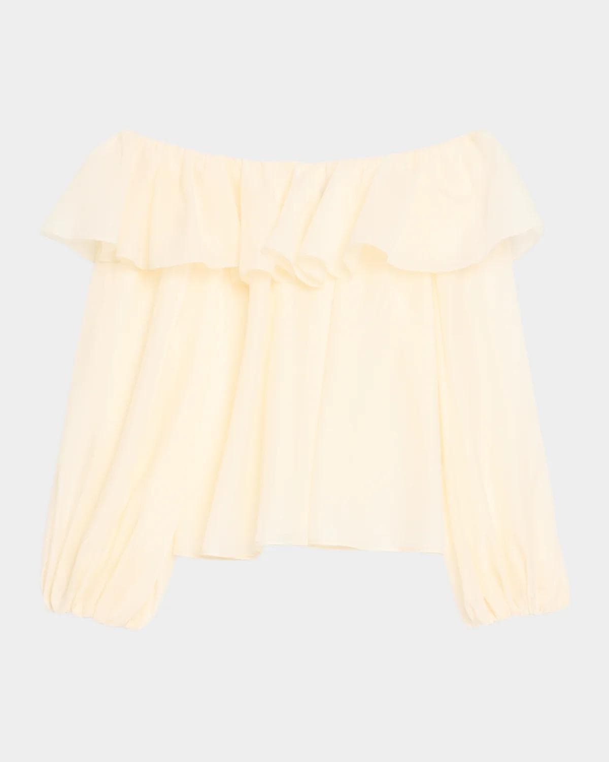 ALICE + OLIVIA Alta Organza Off-Shoulder Blouse