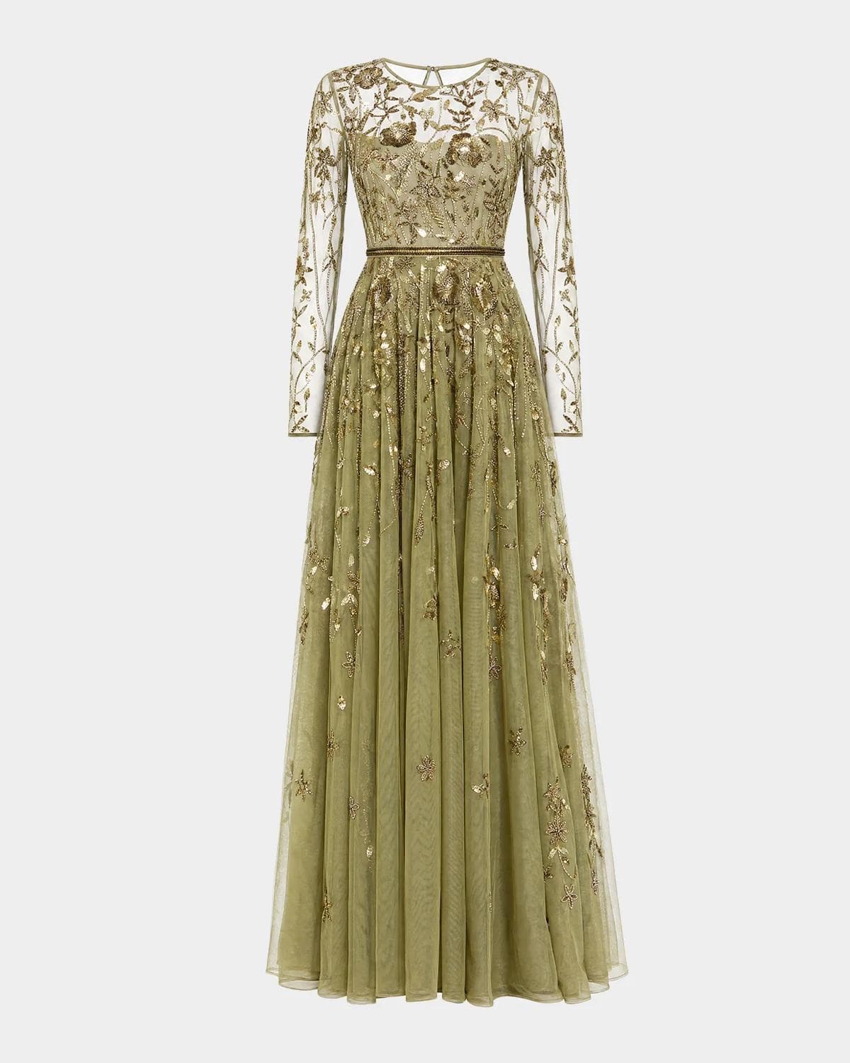 Mac Duggal Embellished Floral-Embroidered Mesh Gown · 24