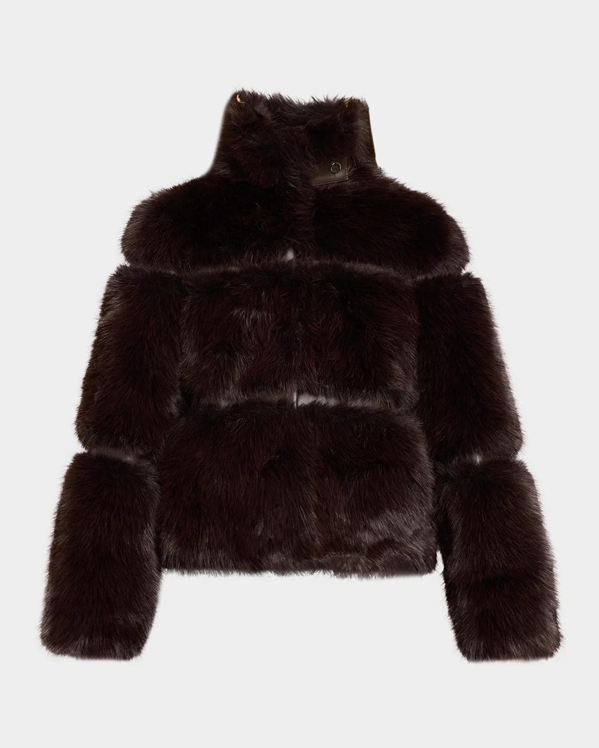 Elie Tahari The Yael Turtleneck Faux Fur Coat