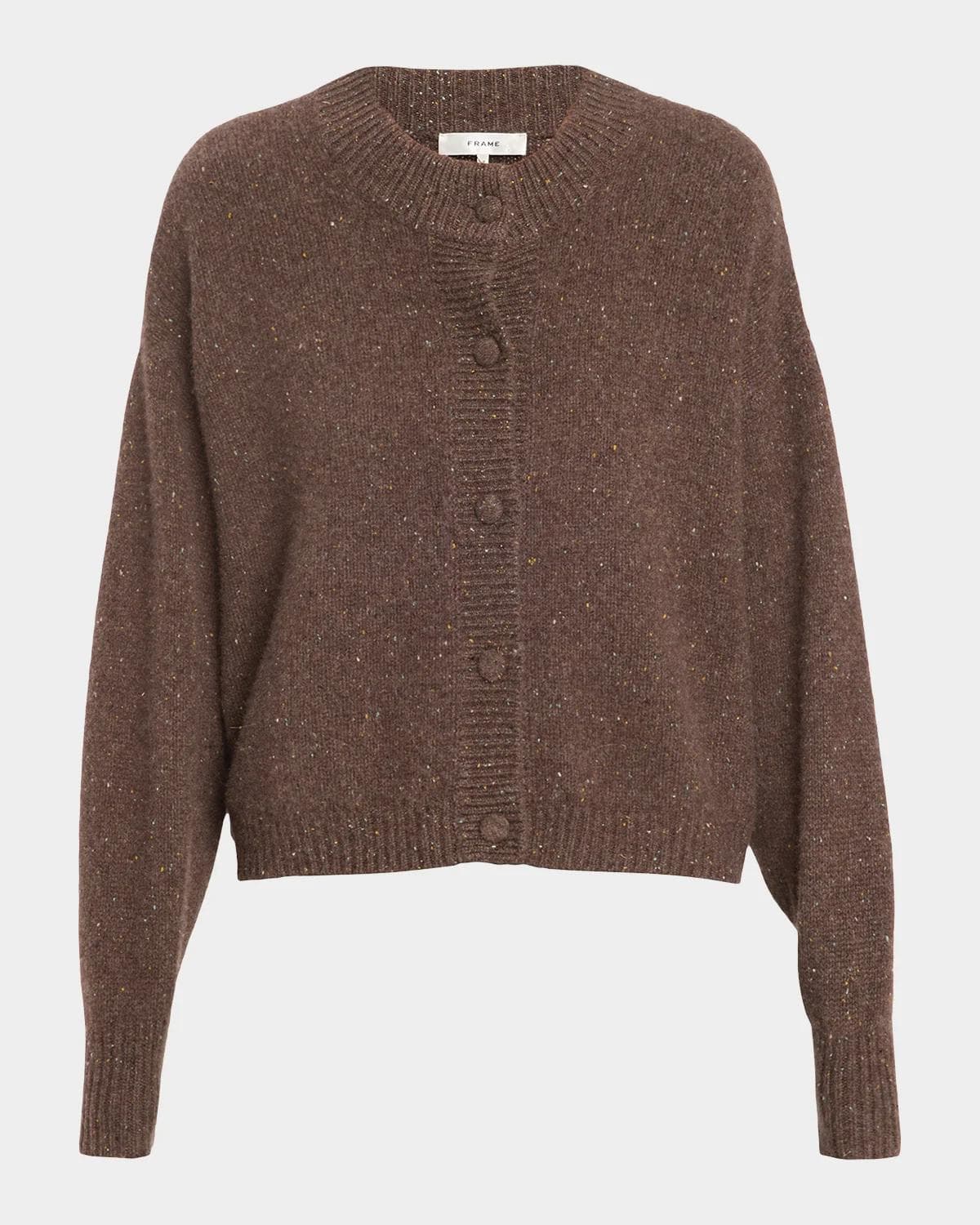 FRAME Flecked Wool-Cashmere Cardigan
