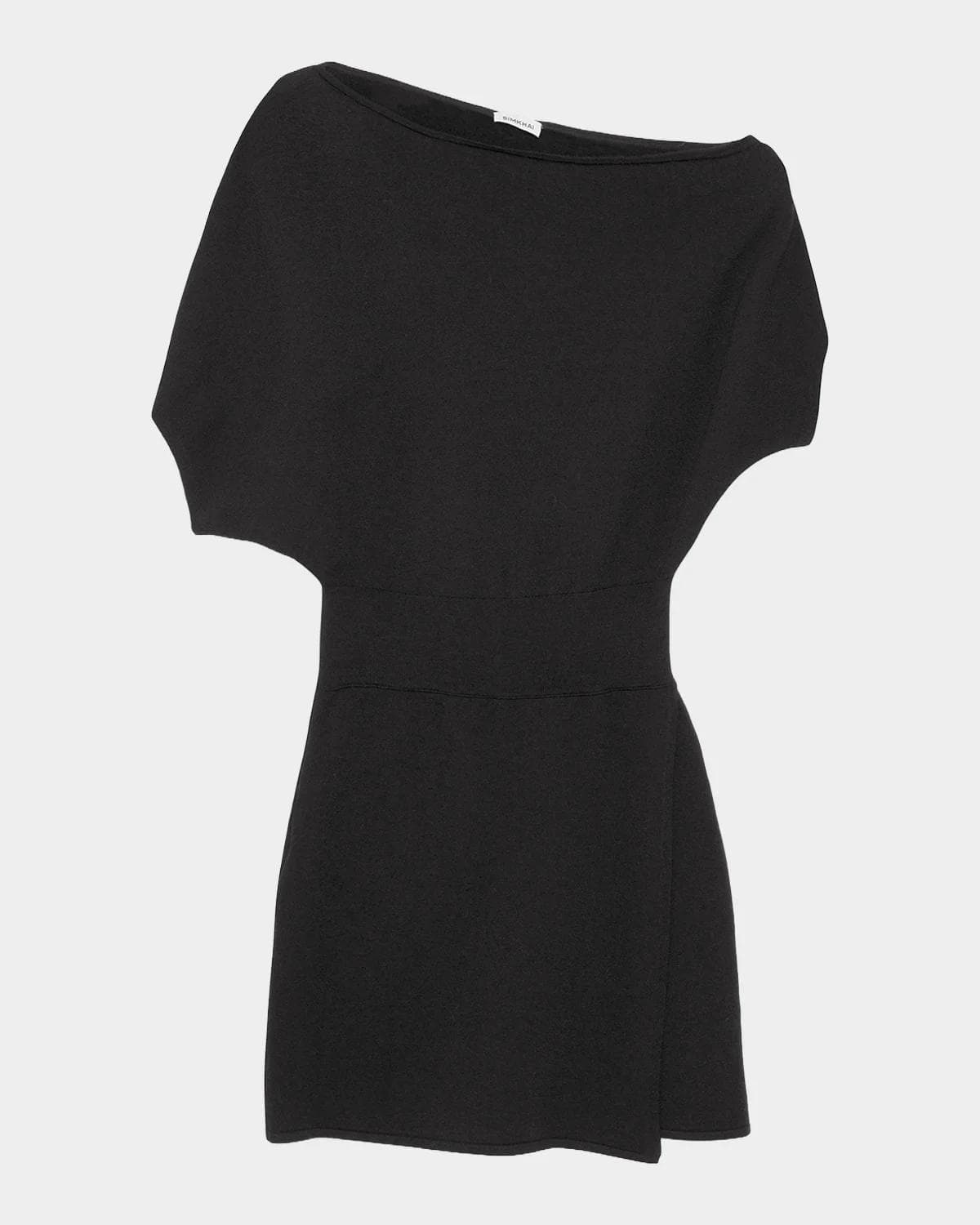SIMKHAI Shania Faux-Wrap Wool-Blend Mini Dress