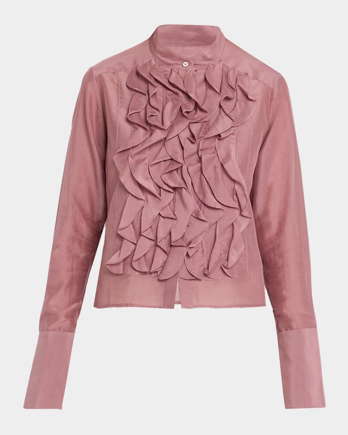 TWP Patti Ruffle Cotton-Silk Blouse