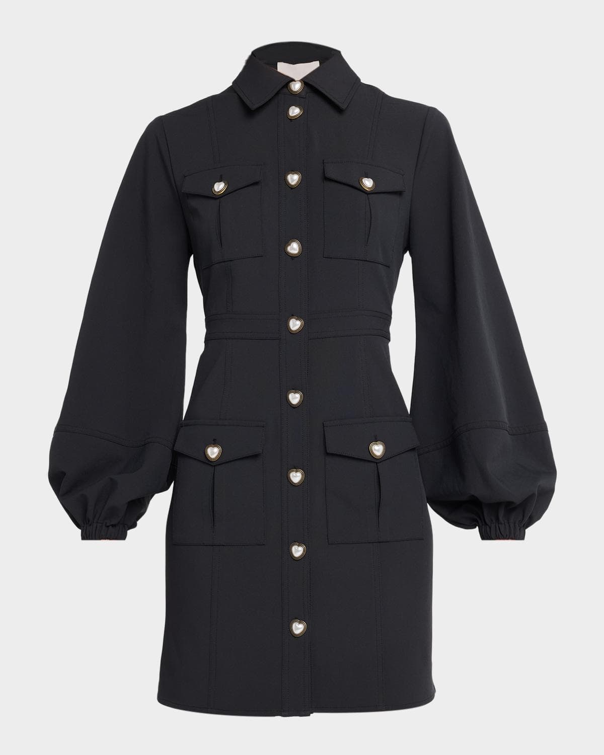 Cinq à Sept Lumira Heart-Button Mini Dress