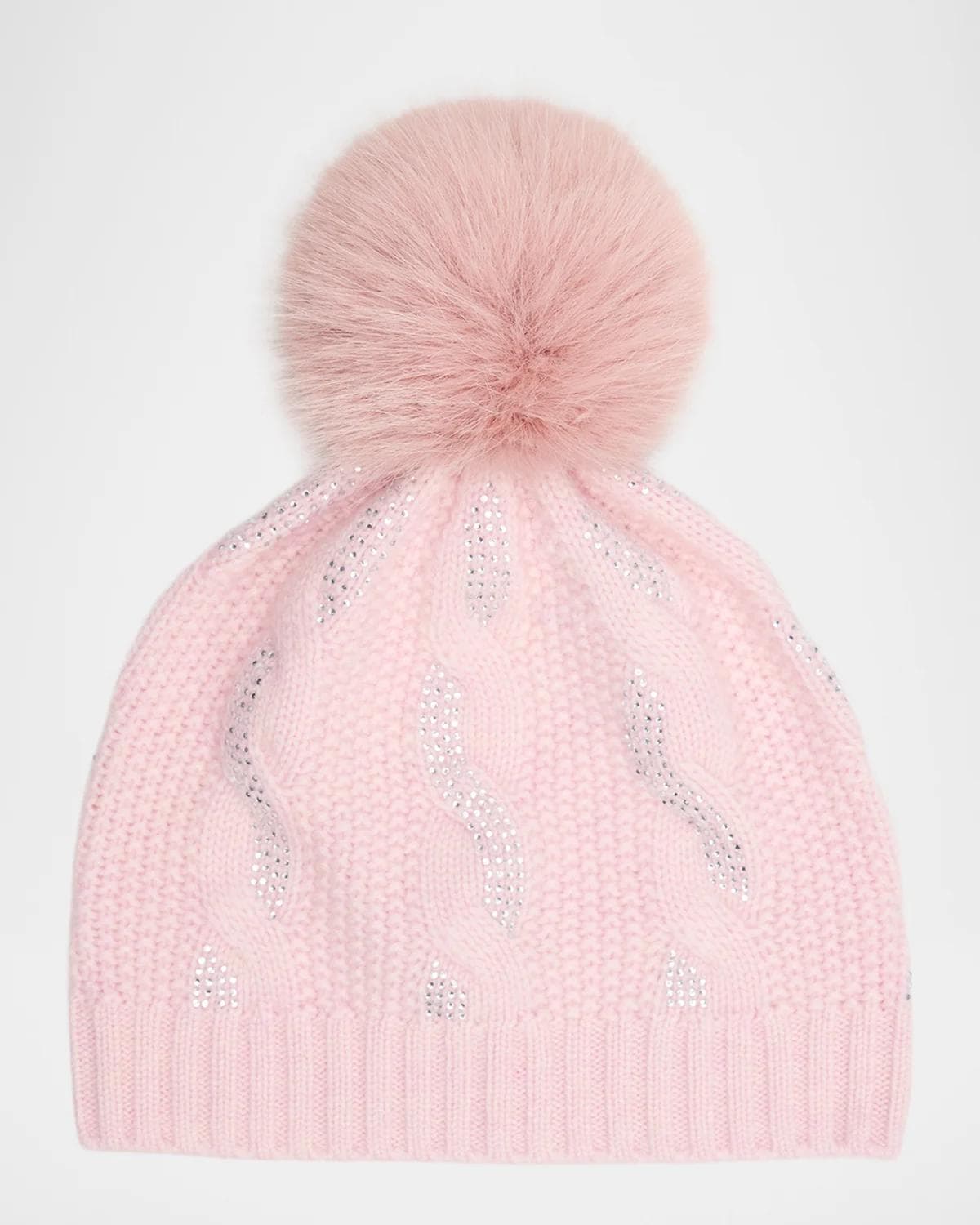 Sofia Cashmere Chunky Cable-Knit Cashmere Beanie