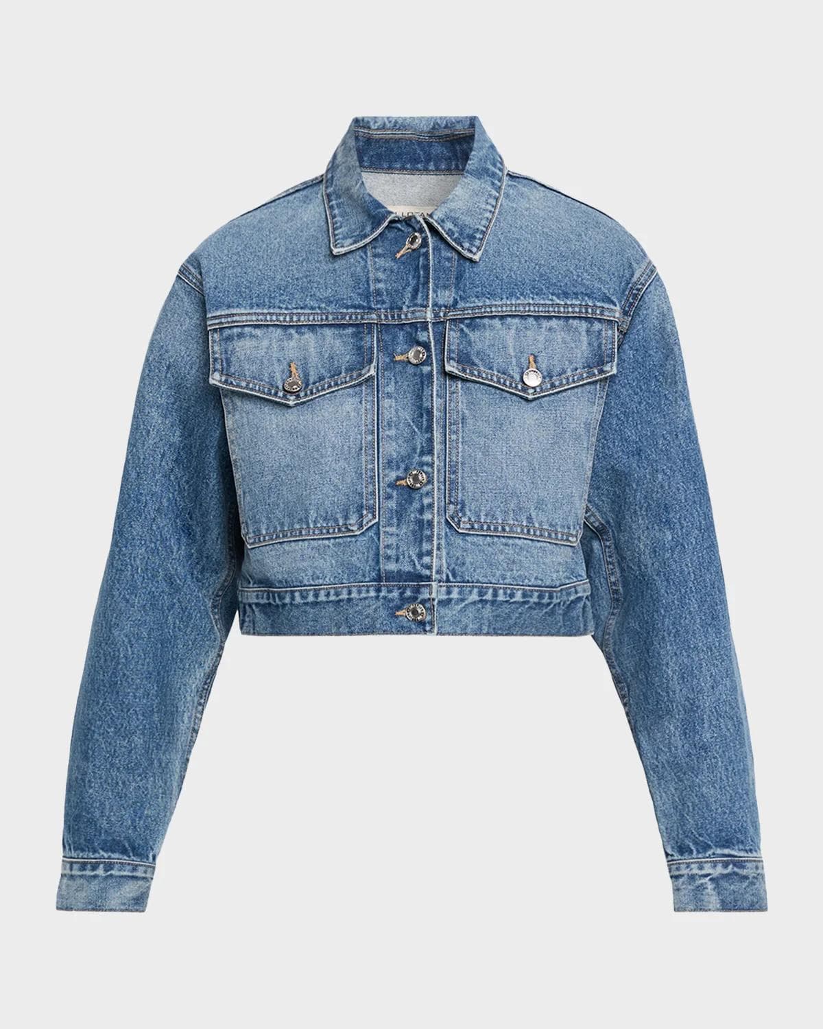 Nili Lotan Clement Crop Denim Jacket