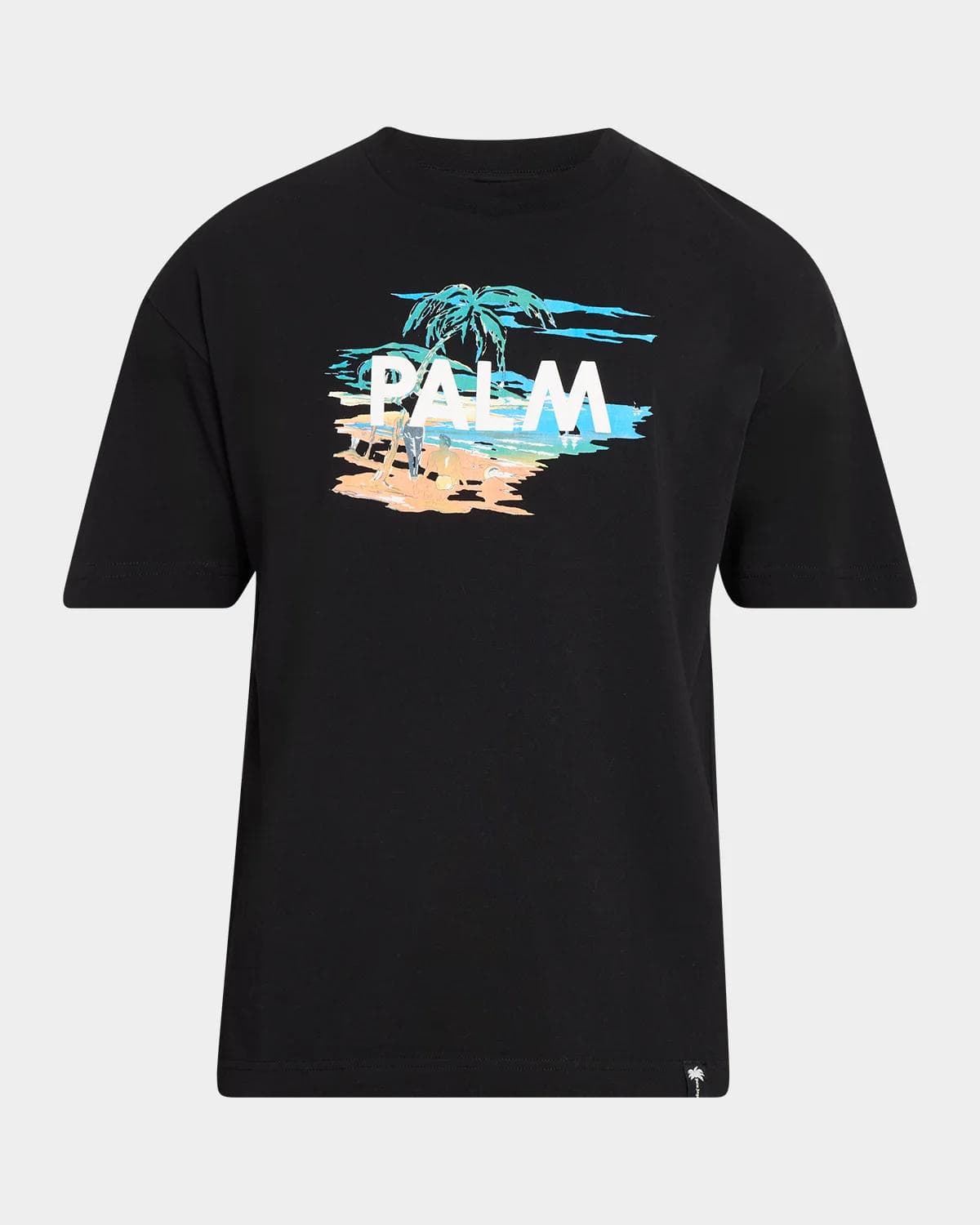 Palm Angels Men's Beach Graphic Cotton T-Shirt