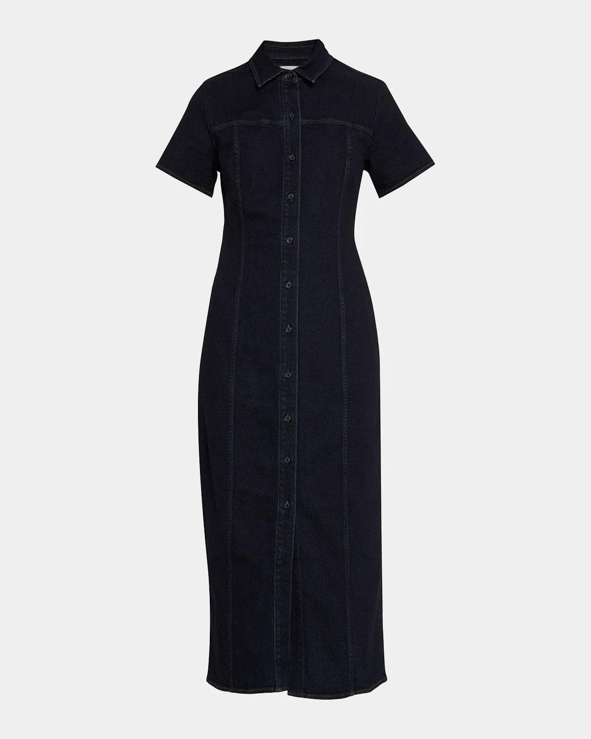 rag & bone Lenna Stretch-Denim Midi Shirtdress
