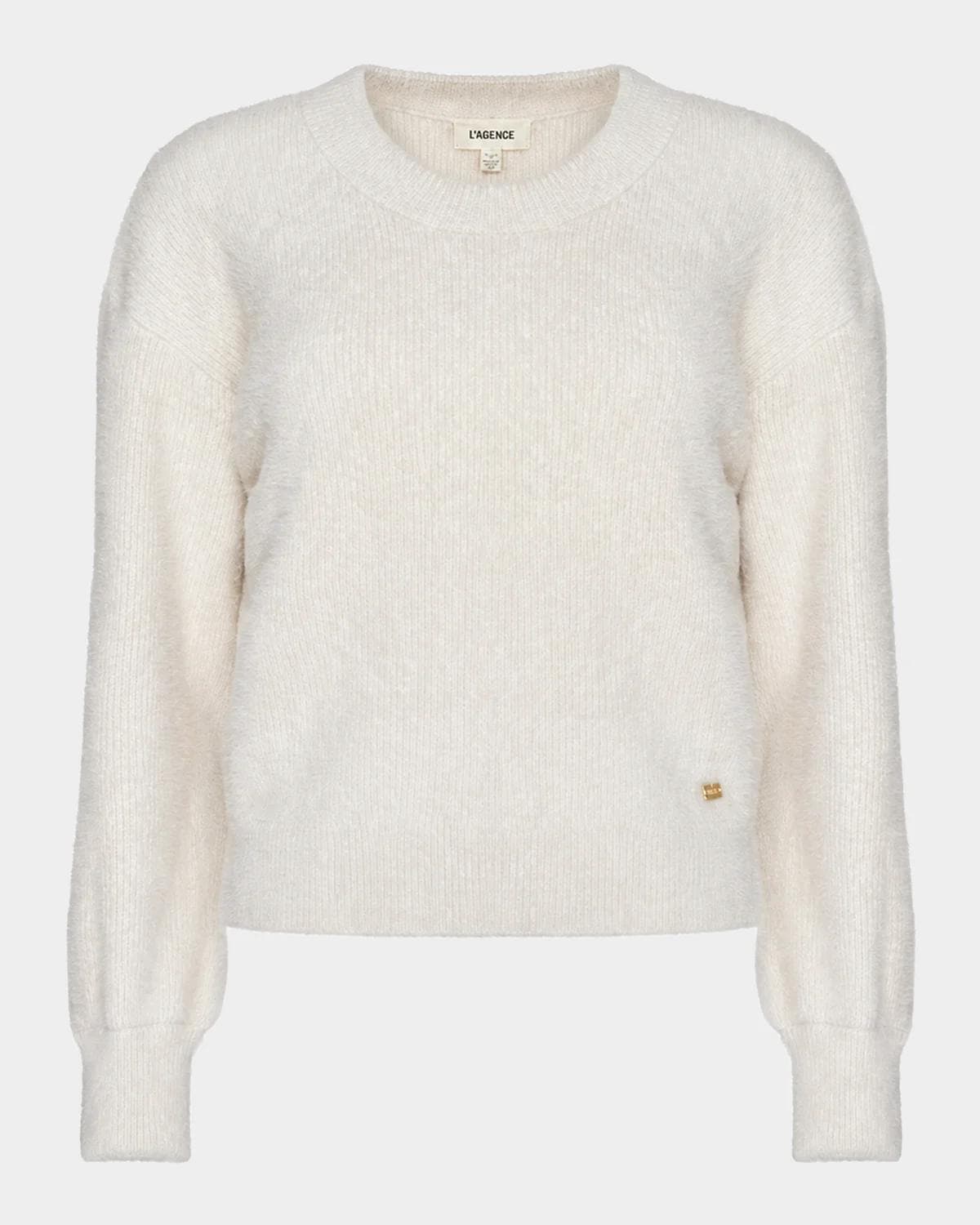 L 'AGENCE Nimbus Fuzzy Crewneck Sweater