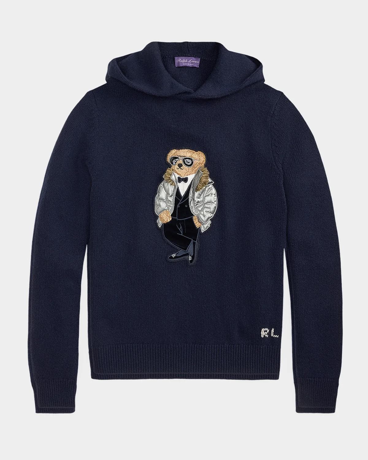 Ralph Lauren Men's Polo Bear Cashmere Hooded Sweater