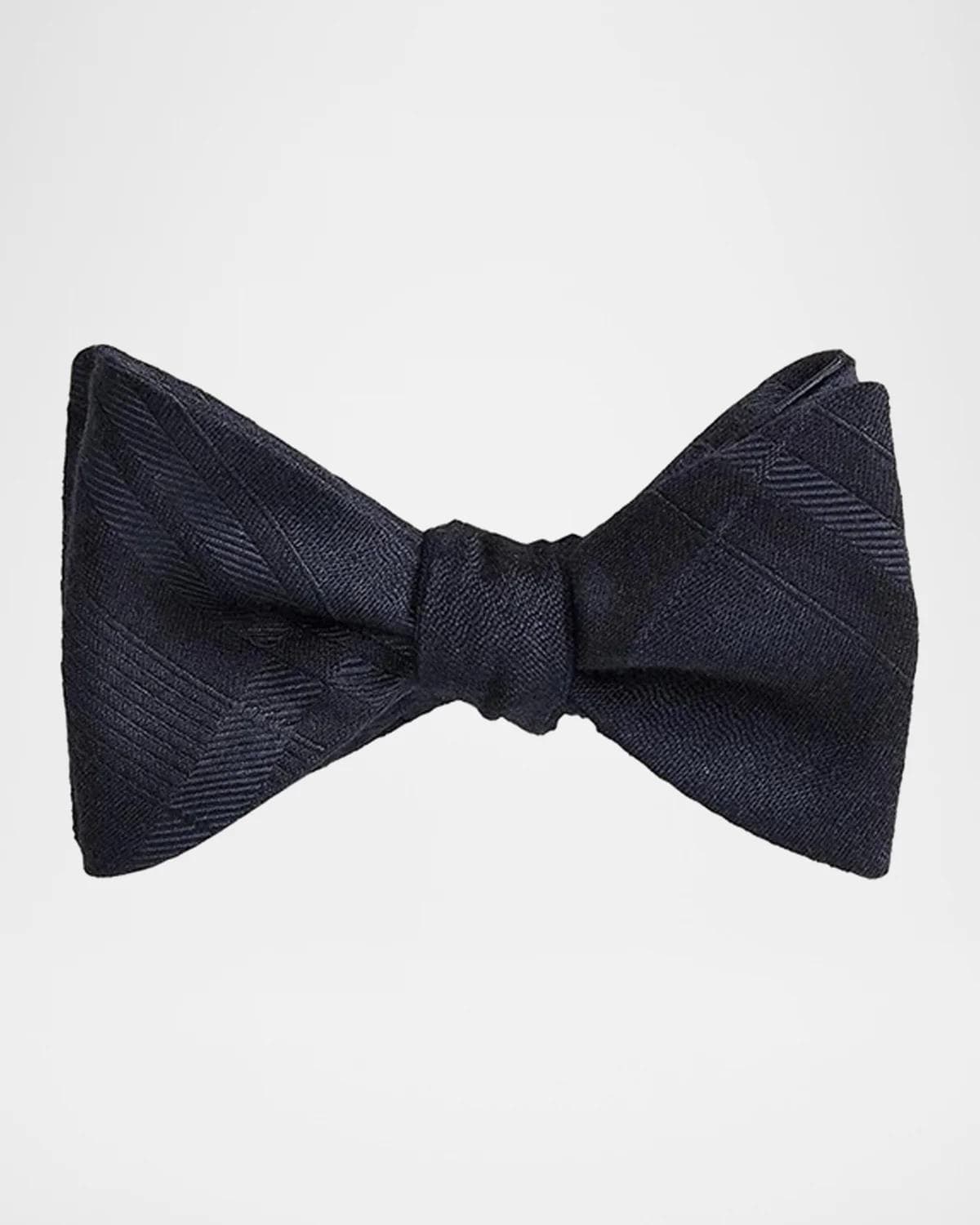 Ralph Lauren Purple Label Men's Plaid Silk-Cashmere Bow Tie