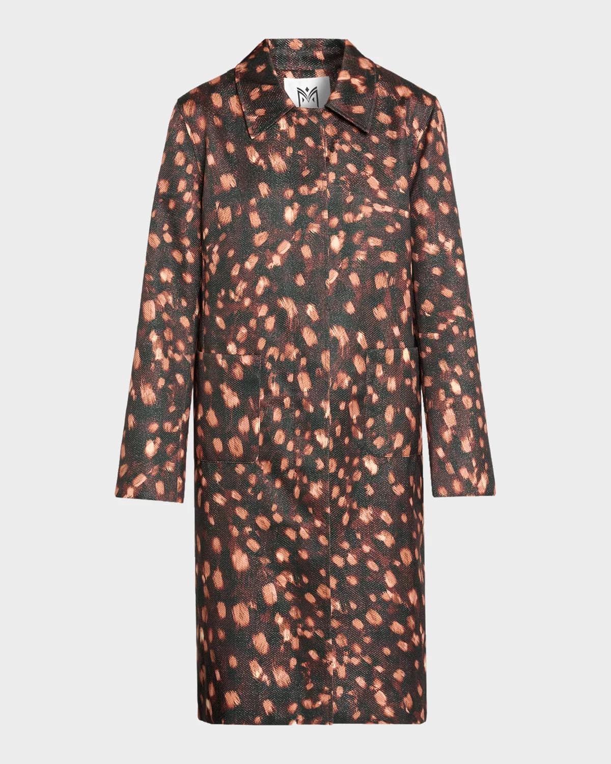 Milly Paityn Leopard-Print Jacquard Coat