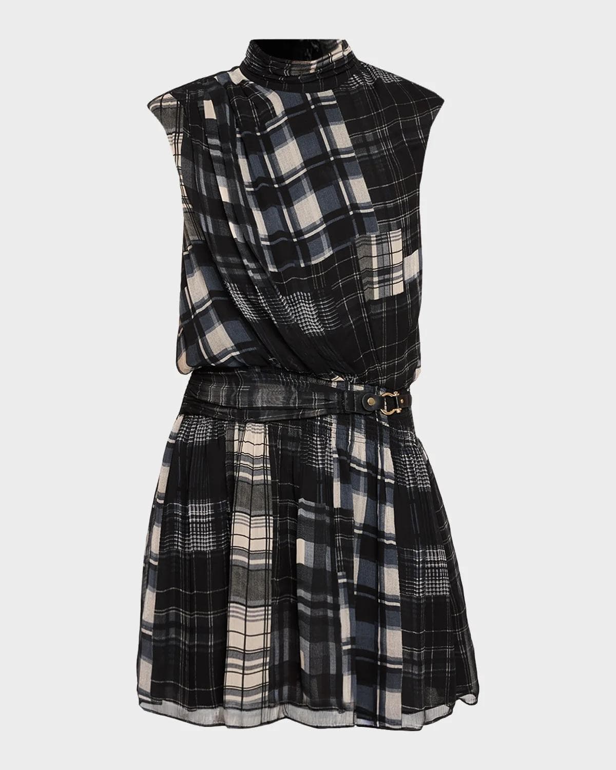 Ramy Brook Leah Plaid Mini Dress