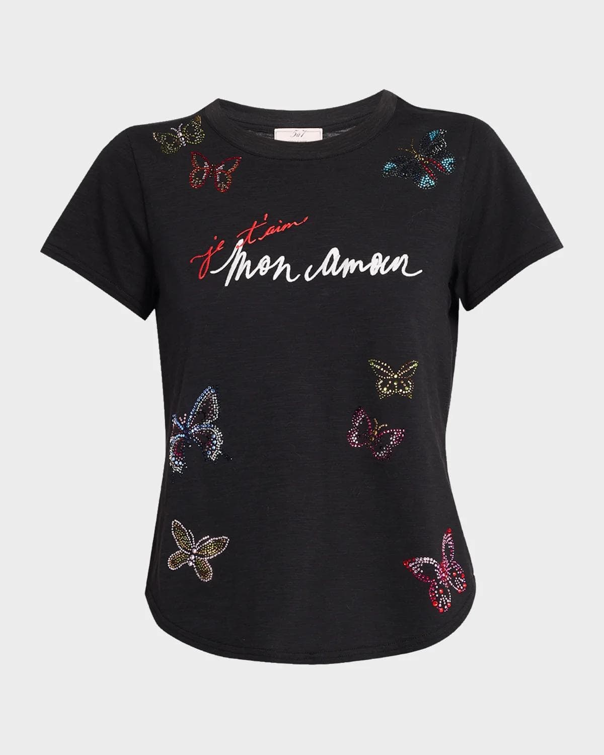 Cinq à Sept Heatset Butterfly Cotton T-Shirt