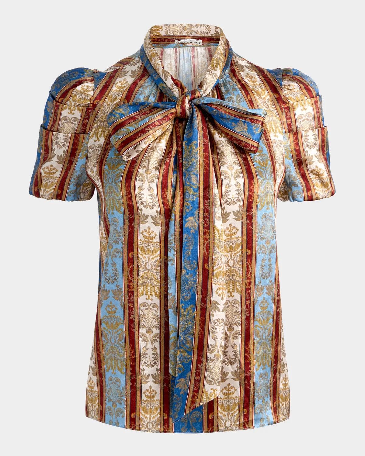 ALICE + OLIVIA Brentley Tieneck Blouse