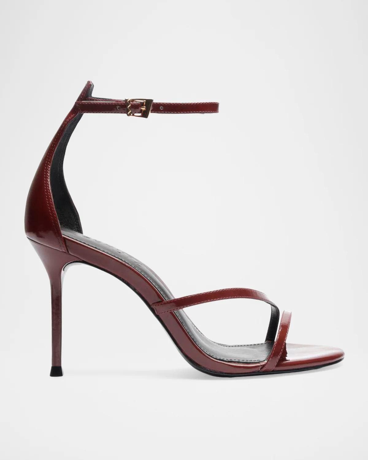 Schutz 90mm Tessa Patent Leather Ankle-Strap Sandals