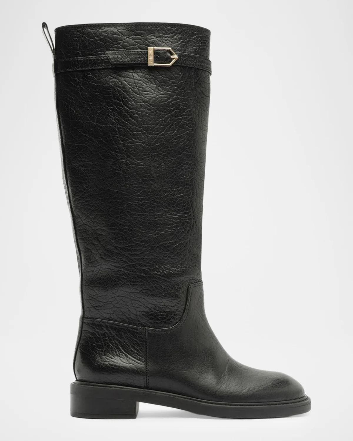 Schutz 35mm Bianca Crinkled Leather Knee-High Boots
