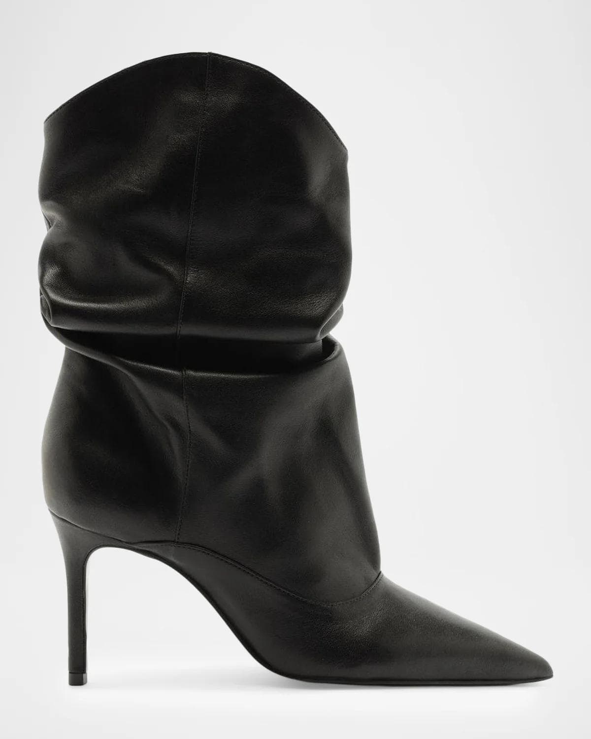 Schutz 85mm Maryana Leather Slouch Ankle Booties
