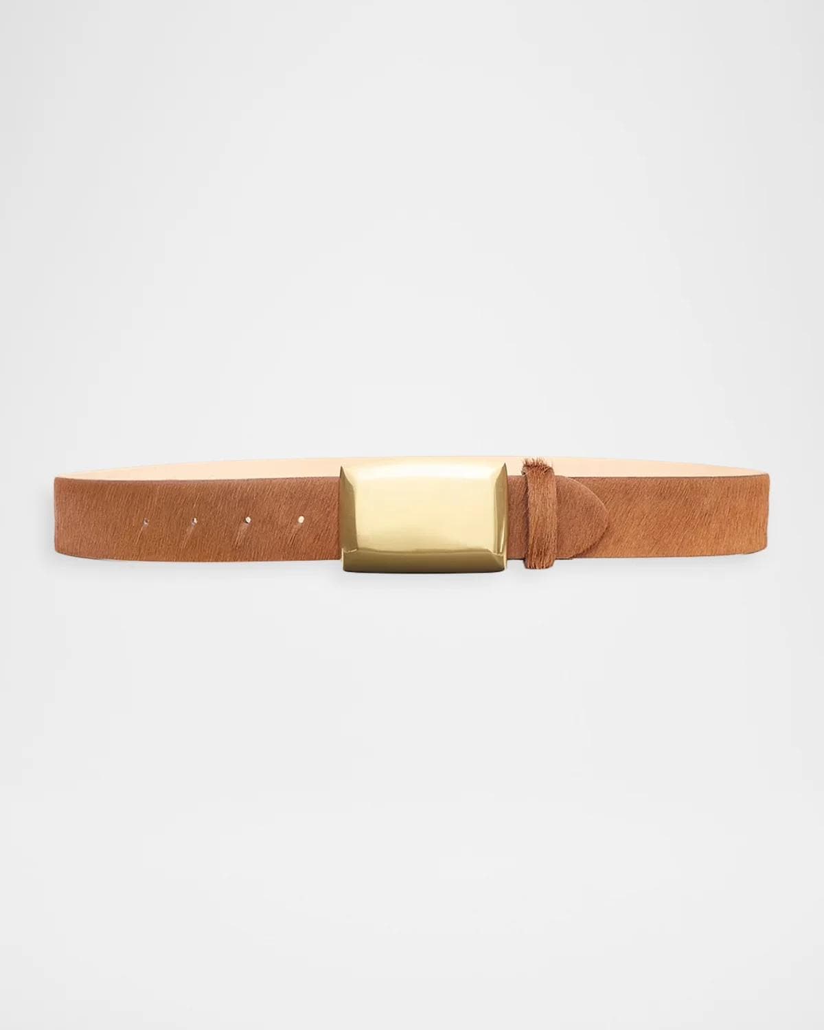 L 'AGENCE Sierra Calf Hair Plaque Belt