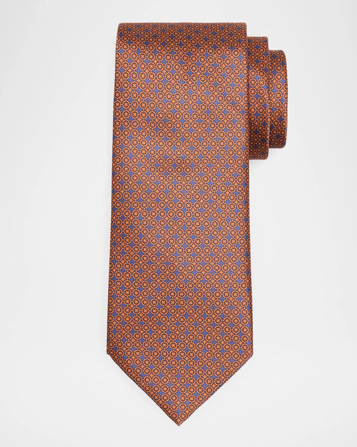 Stefano Ricci Men's Diamond and Circle Silk Tie
