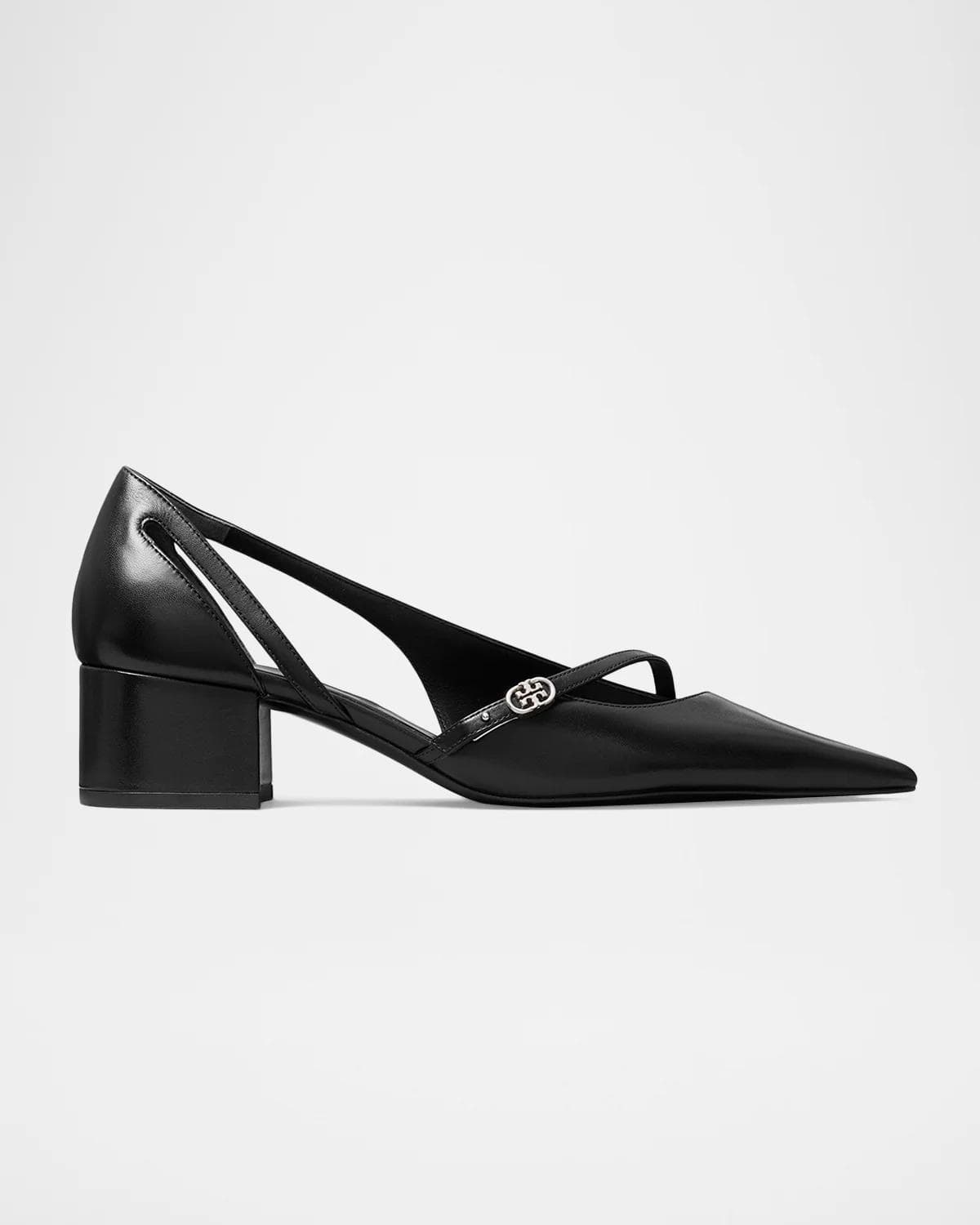 Tory Burch 45mm Double T Buckle Leather d 'Orsay Pumps