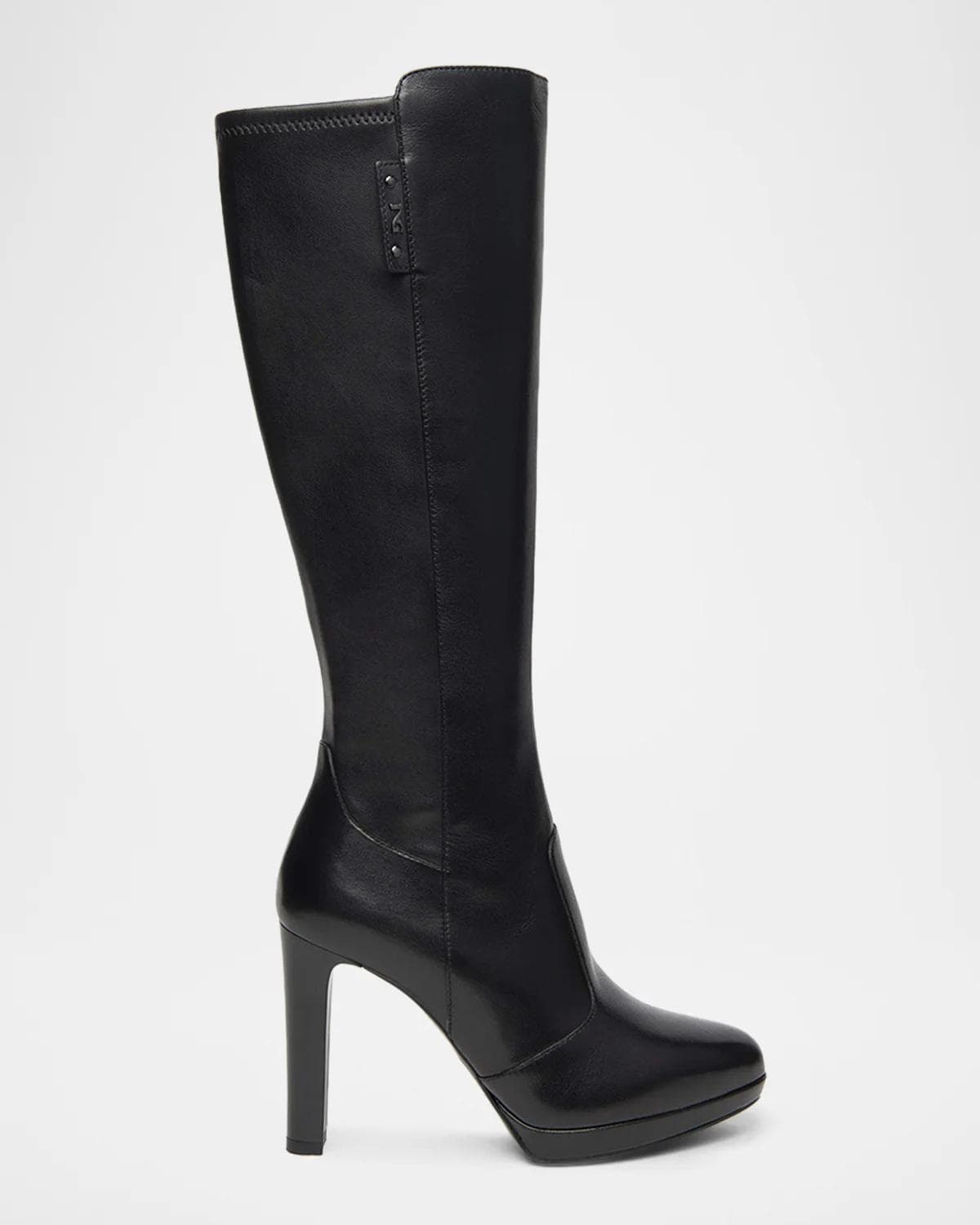 NeroGiardini 100mm Platform Leather Knee-High Boots