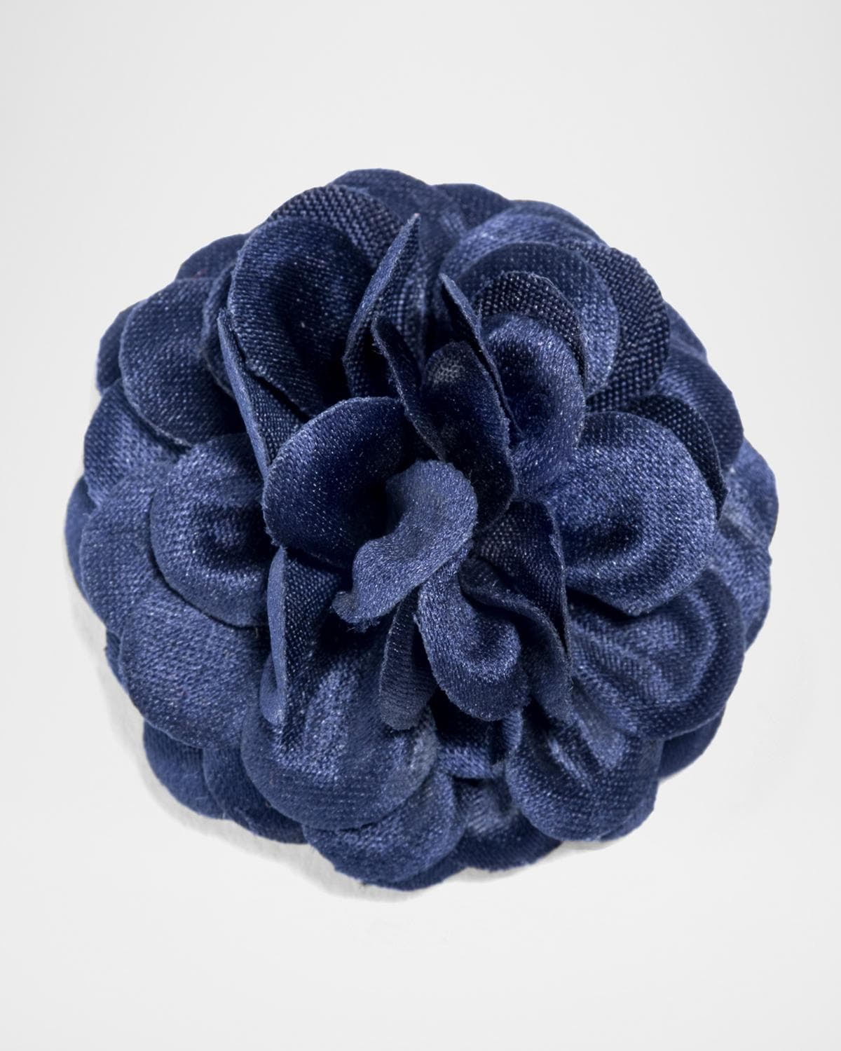 hook + Albert Satin Dahlia Lapel Flower, Navy