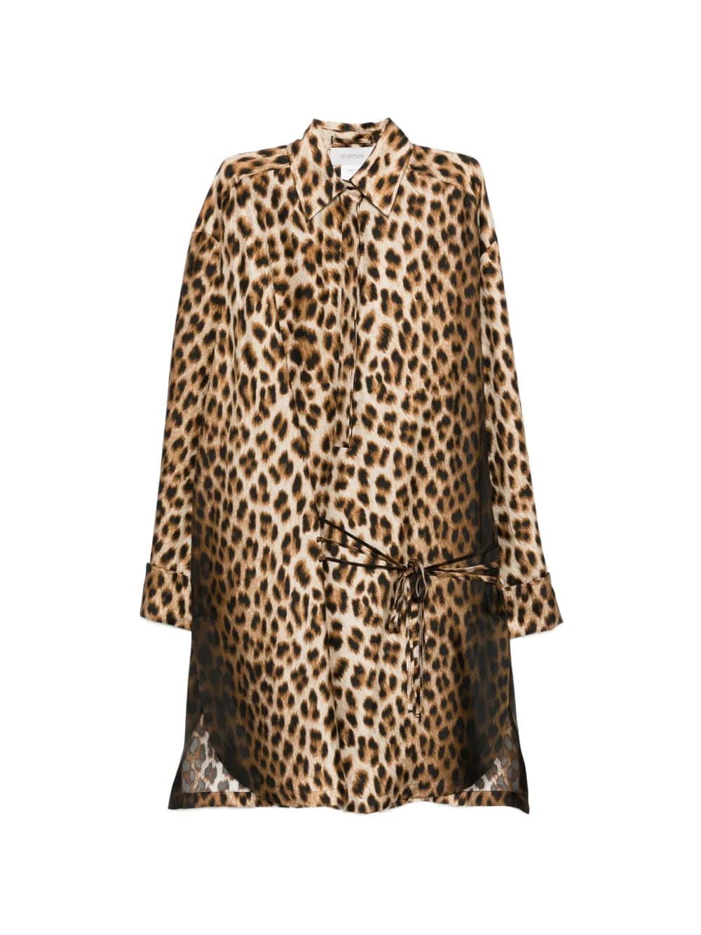 Sportmax leopard print lace mini dress