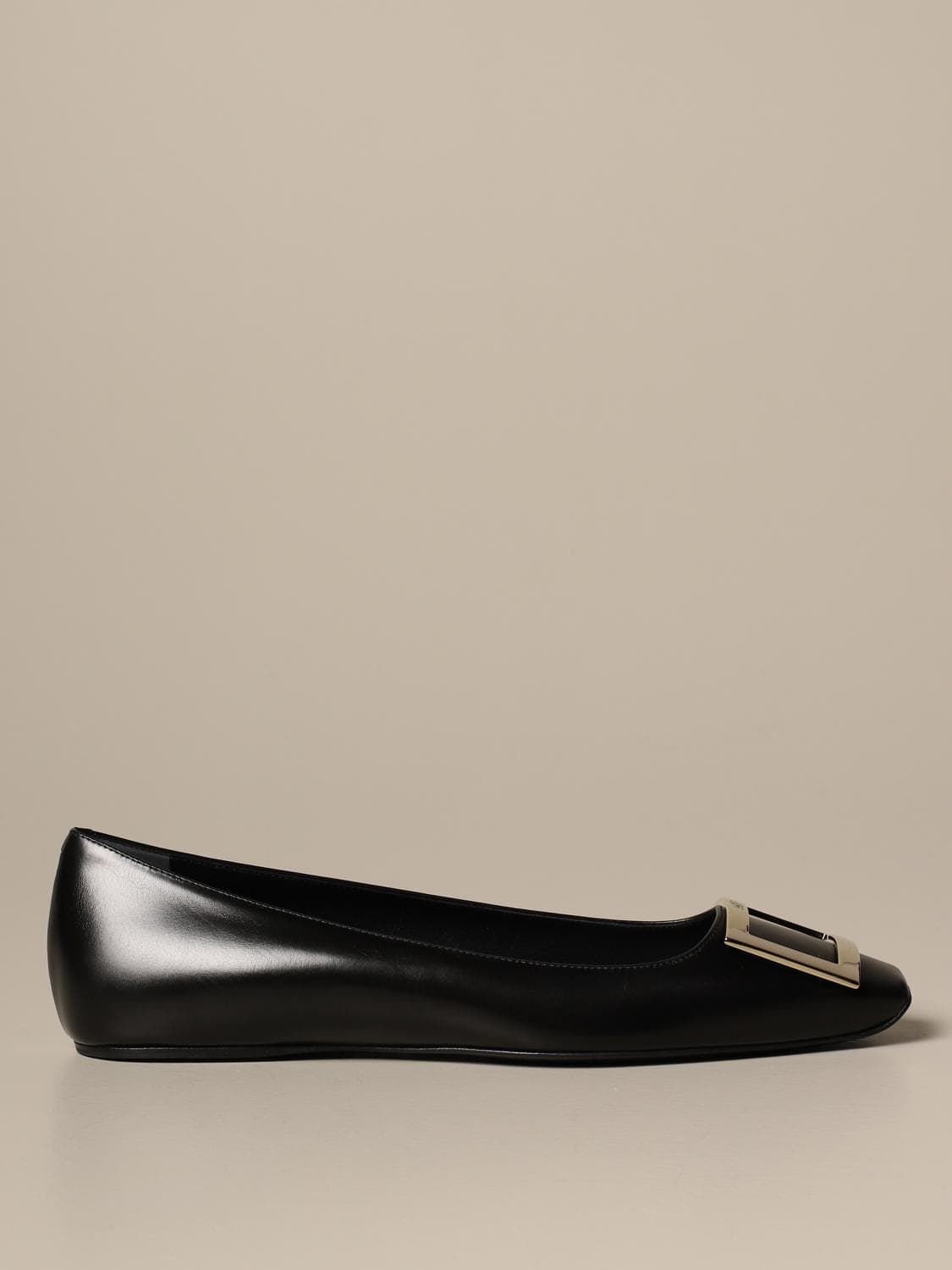 Roger Vivier leather trompette ballet flat
