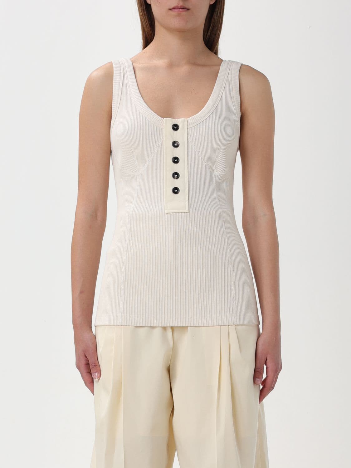Bottega Veneta Top Woman color Yellow Cream