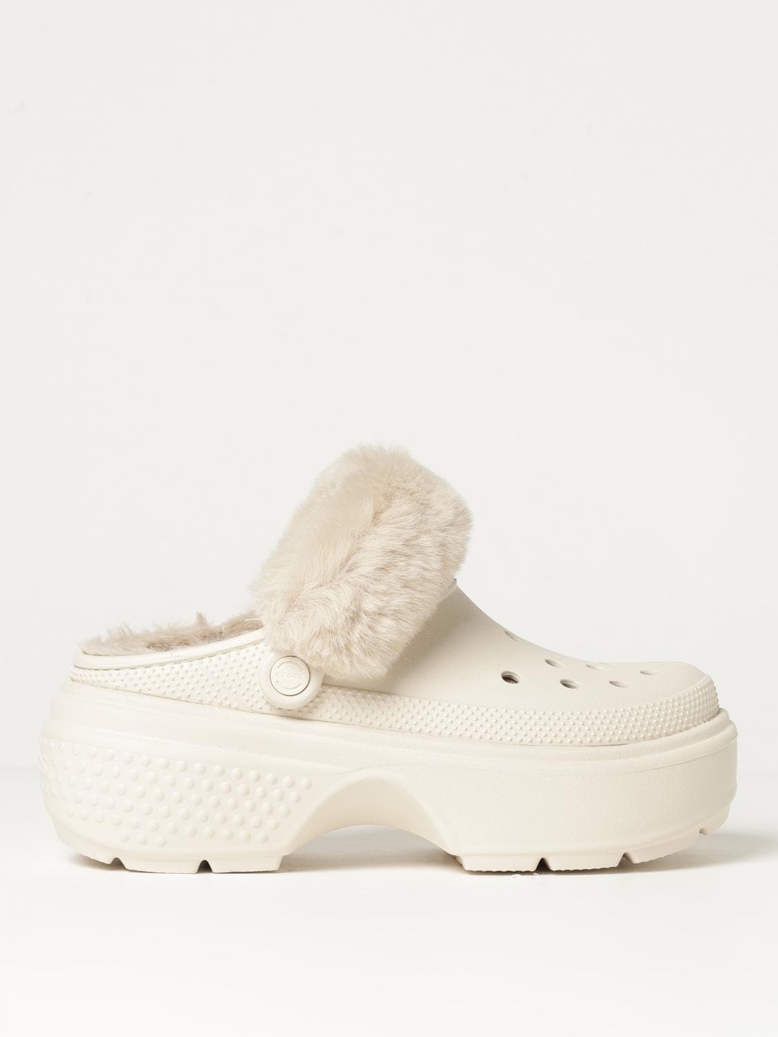 Crocs Flat Shoes Woman color Yellow Cream