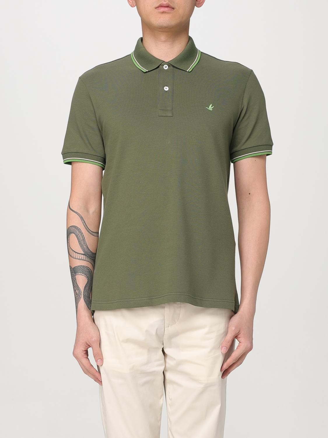 Brooksfield Polo Shirt Men color Military
