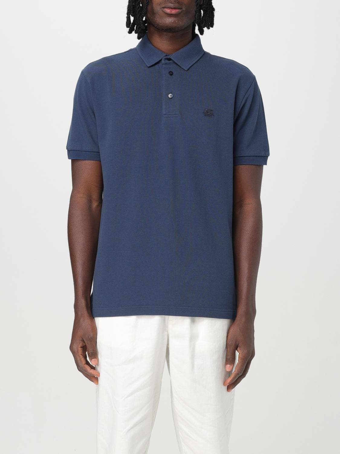 Etro Polo Shirt Men color Blue