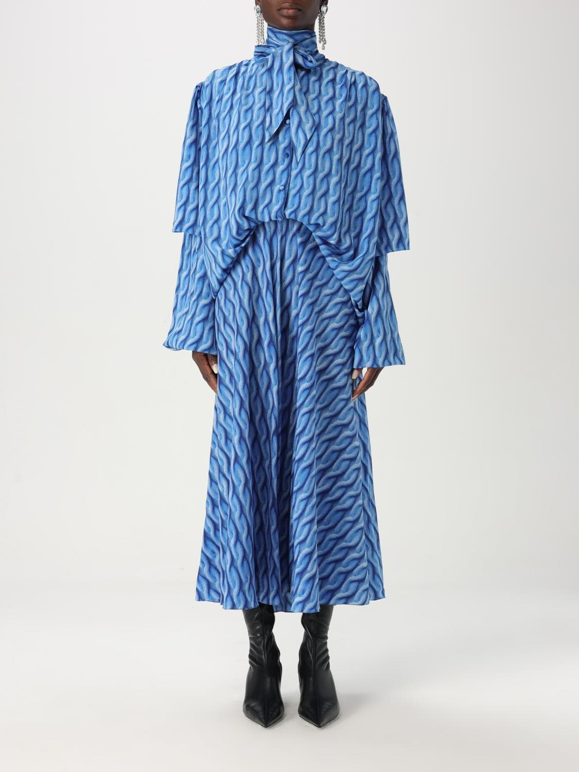 Balenciaga Dress Woman color Gnawed Blue