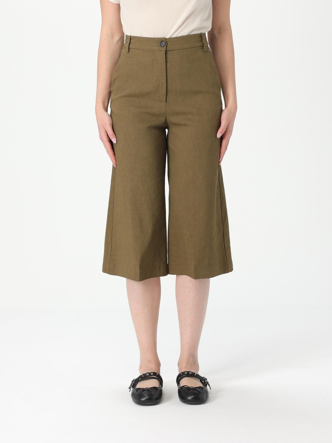 Pinko Shorts Woman color Military