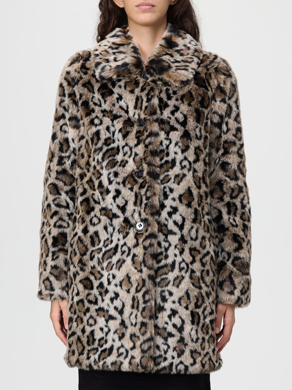 Twinset Fur Coat Woman color Multicolor