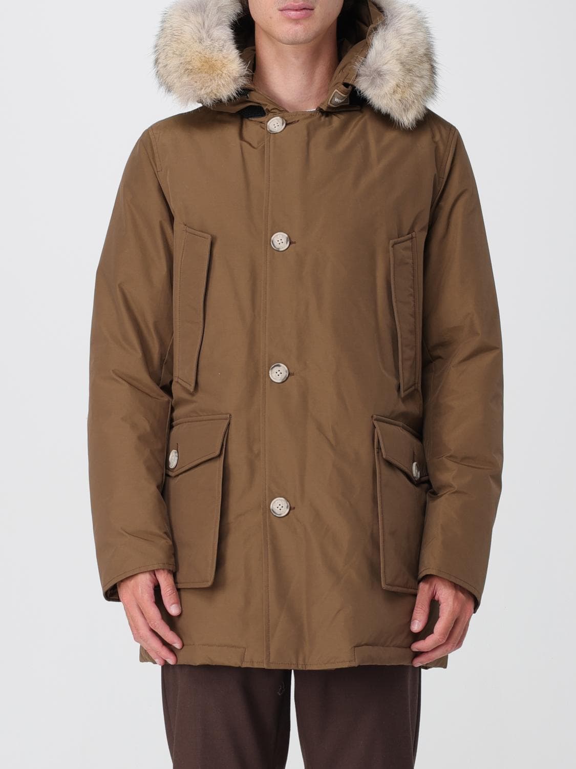 Woolrich Coat Men color Coffee