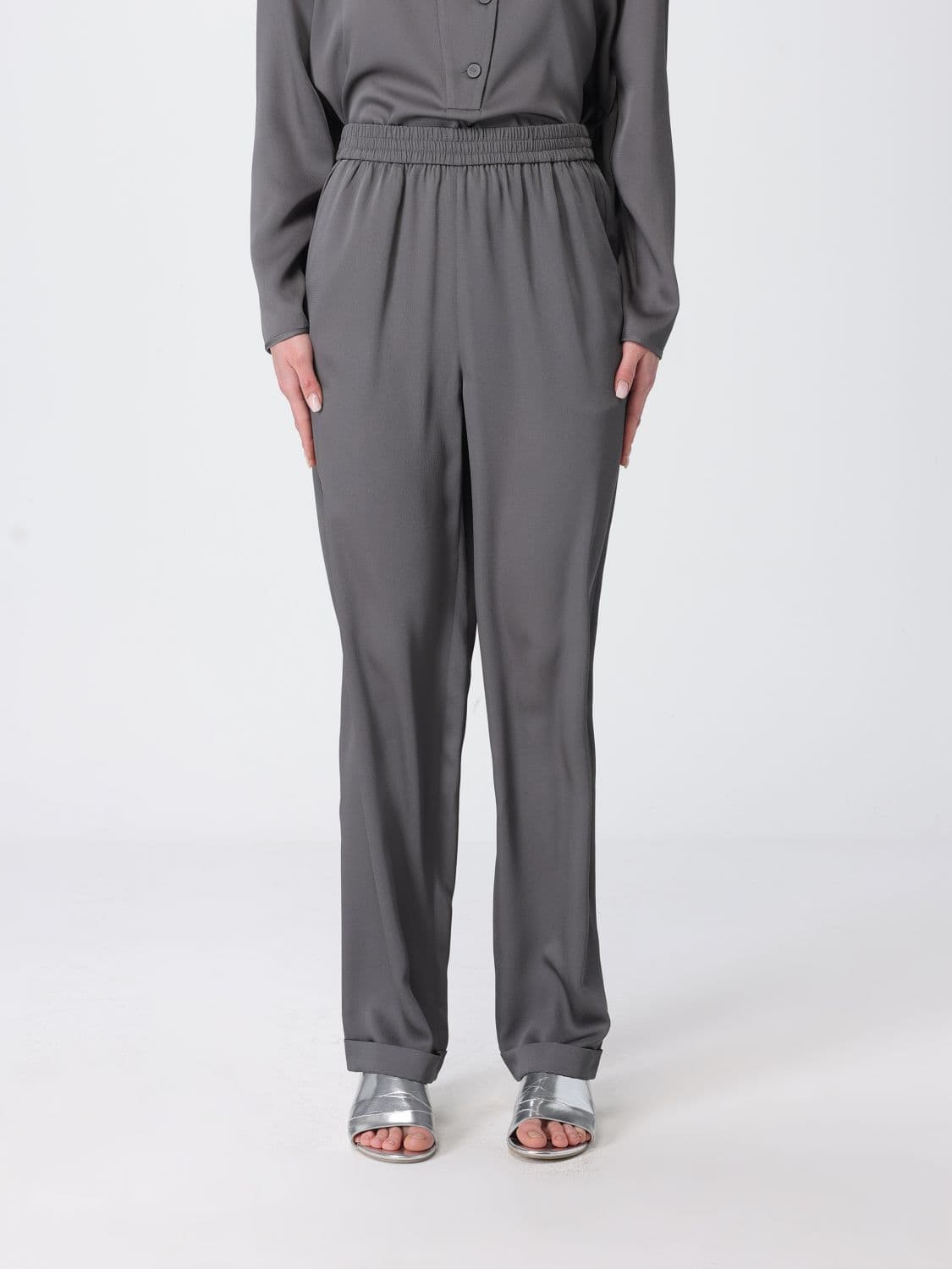 Emporio Armani Pants Woman color Silver