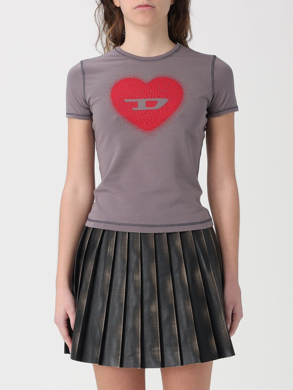 Diesel T-Shirt Woman color Grey