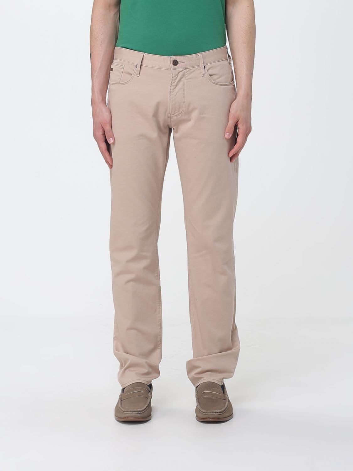 Emporio Armani Pants Men color Beige