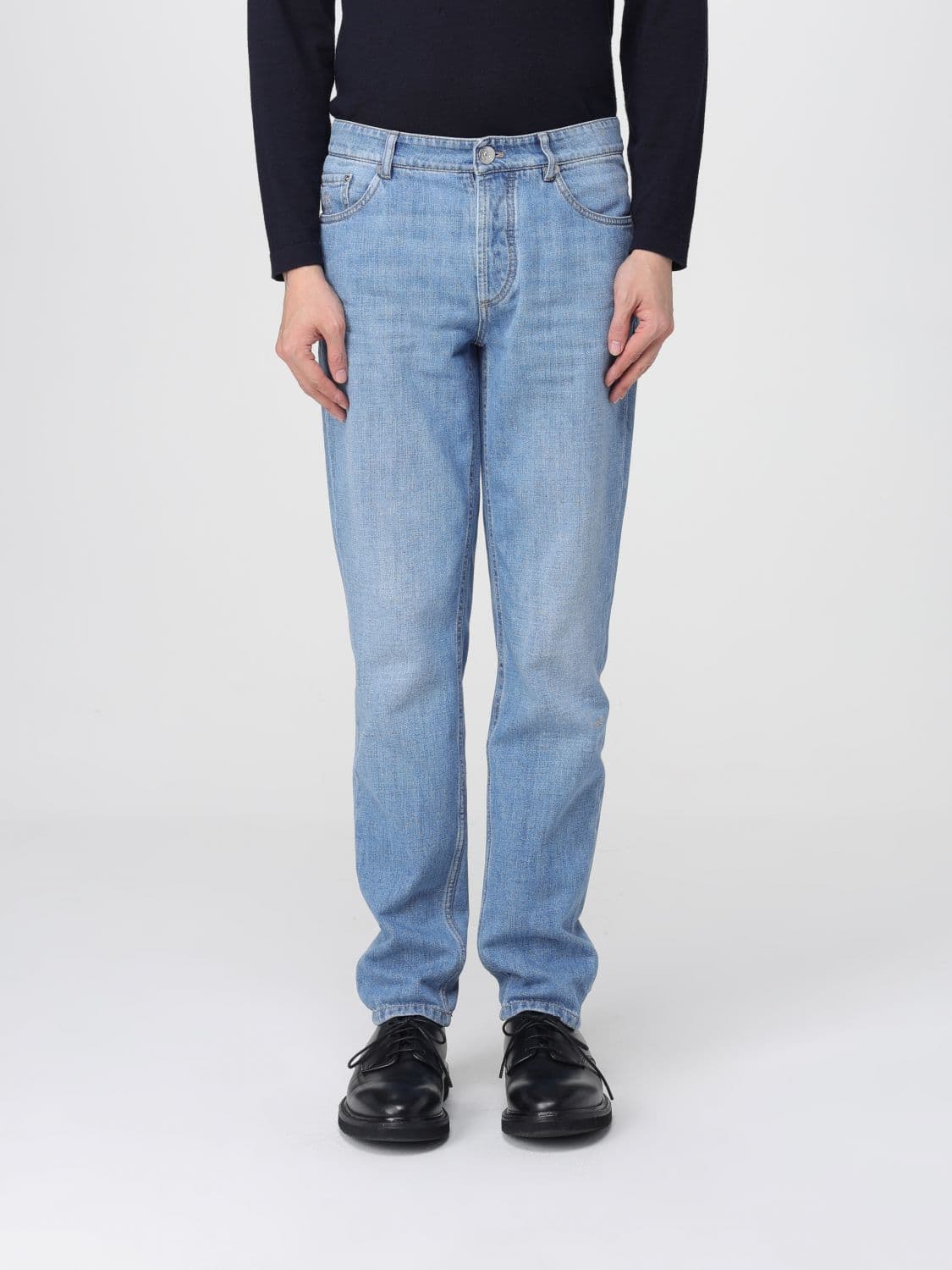 Brunello Cucinelli Jeans Men color Stone Washed