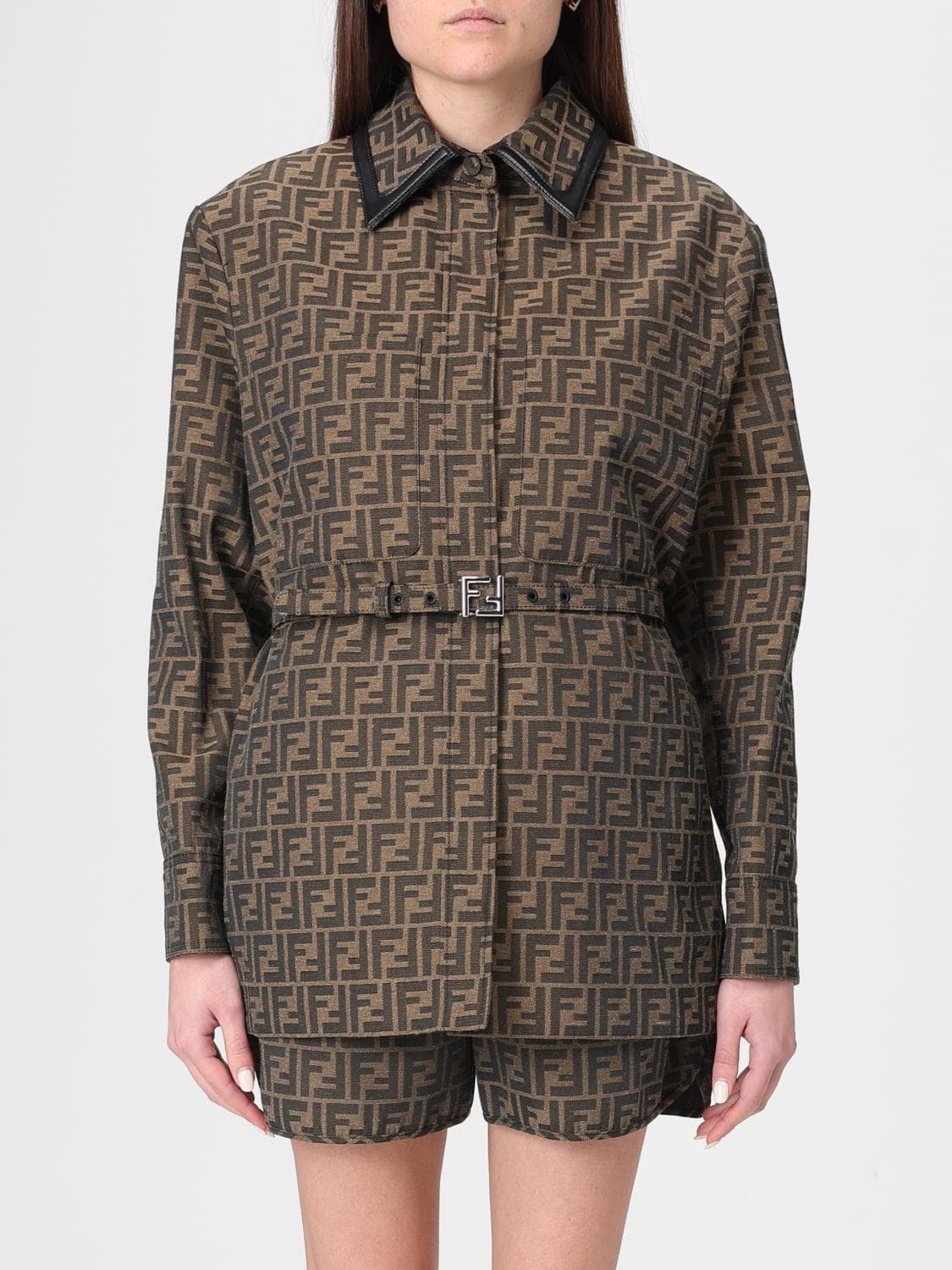 Fendi Jacket Woman color Tobacco · 38