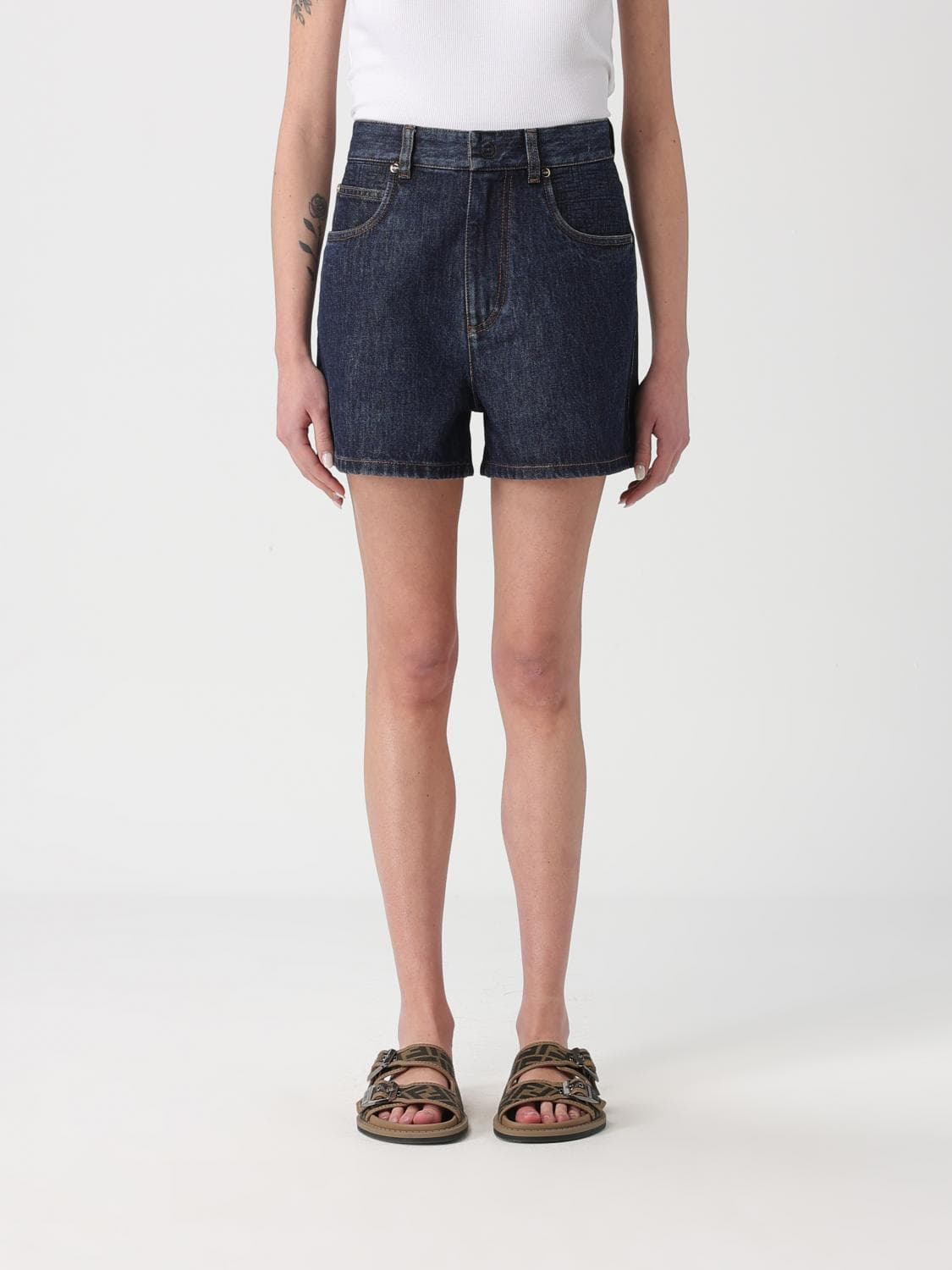Fendi Shorts Woman color Blue