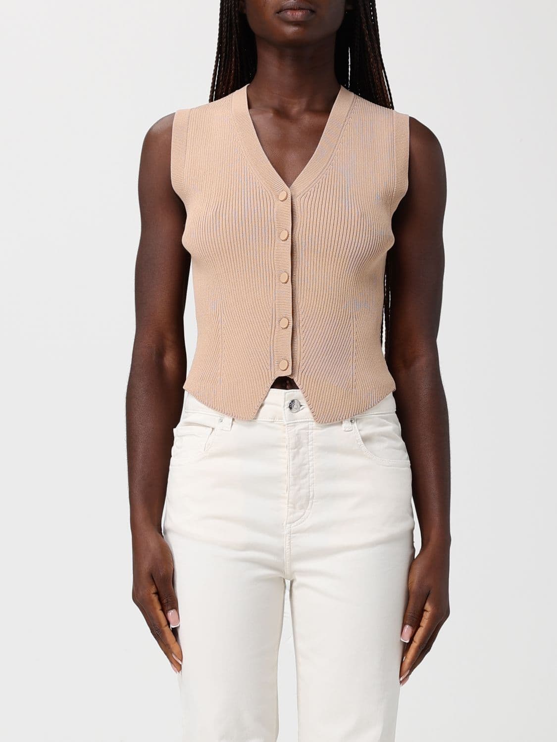 Armani Exchange Waistcoat Woman color Sand