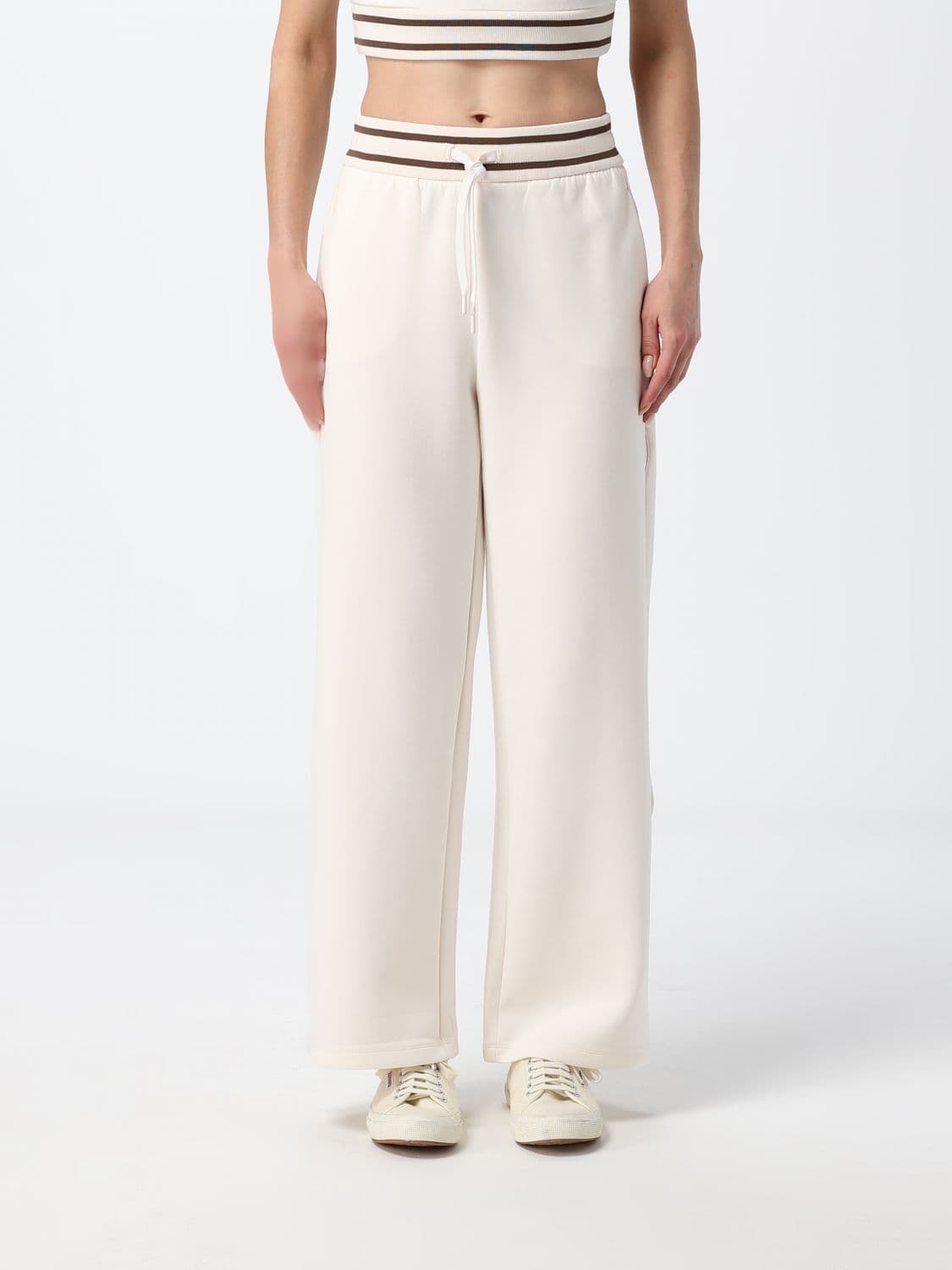 Armani Exchange Pants Woman color Yellow Cream
