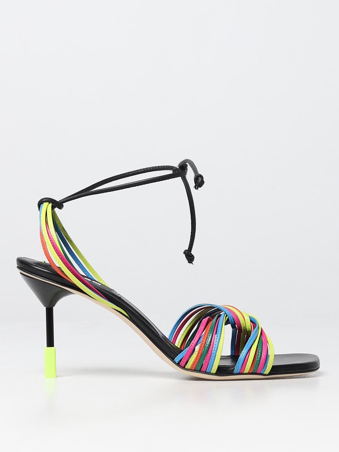 Msgm sandals in multicolor leather