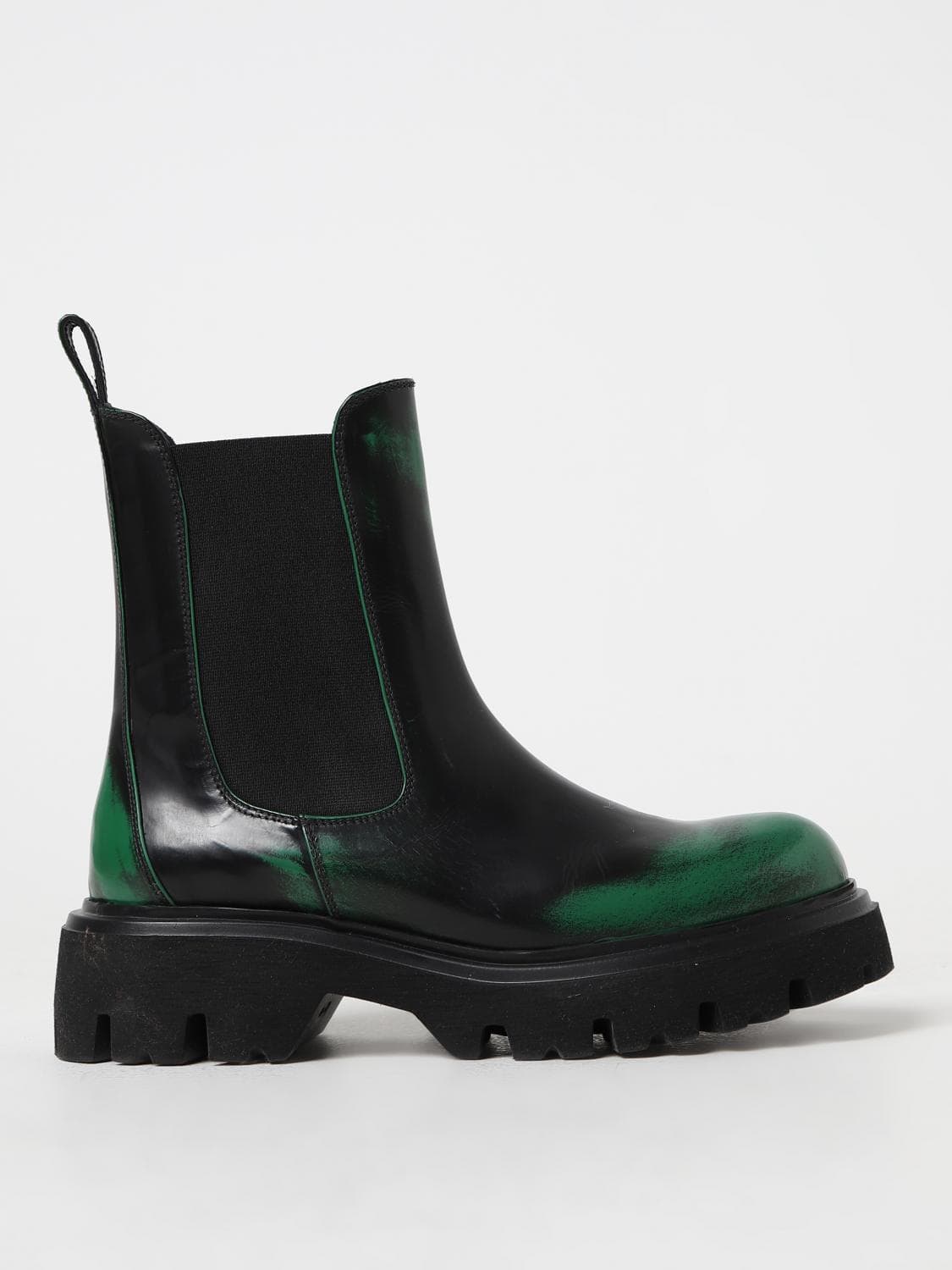 Msgm ankle boots in used effect leather