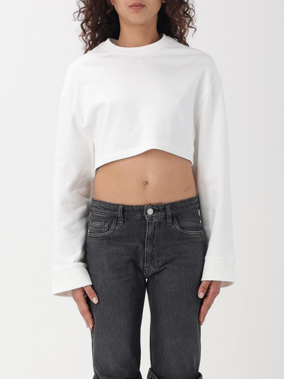 Courrèges Sweatshirt Woman color White · M
